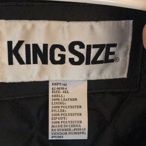 Kingsize Jackets & Coats - Mens Leather Bomber Jacket Kingsize Jackets & Coats - Mens Leather Bomber Jacket